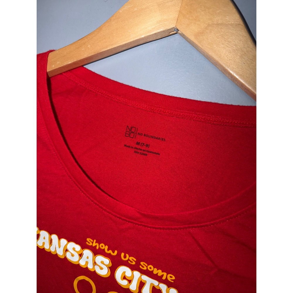 No Boundaries Kansas City TDs Football Graphic Tee‎ Red Womens Medium M 7-9 - Picture 4 of 4